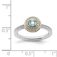 thumbnail image 5 of 925 Sterling Silver & Real 14kt Expressions Aquamarine Ring Size: 9; for Adults and Teens; for Women and Men, 5 of 5