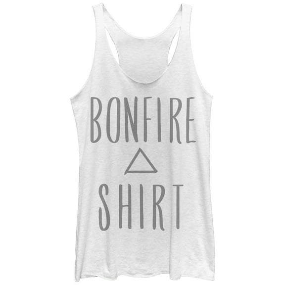 Women's CHIN UP Bonfire  Racerback Tank Top White Heather Large