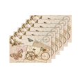 thumbnail image 4 of MKHERT Abstract Vintage Butterfly with Bicycle Art Placemats Table Mats for Dining Room Kitchen Table Decoration 12x18 inch,Set of 6, 4 of 4