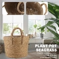 thumbnail image 6 of Plant Pots Seagrass Planter Basket Flower Pot Cover Woven Plant Container Vase Wicker Trash, 6 of 7