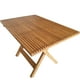 thumbnail image 3 of Mesa Plegable Rectangular De Madera Sólida, 120x80 – Rústico Tratable NATIVO MUEBLES TERRAZA, 3 of 5