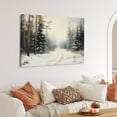 thumbnail image 3 of Christmas Landscape Winter Poster Farmhouse Elk Pine Cones Snowman Nature Canvas Painting Print Wall Pictures Living Room Decor (8 x12inch=(20 x30 cm),Framed), 3 of 4