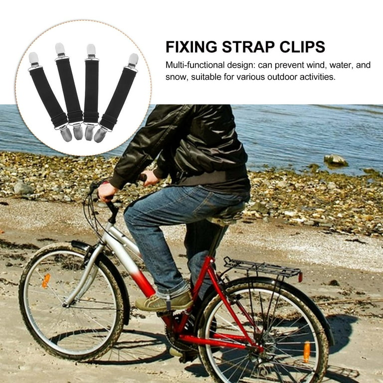 Trouser Fixing Tool Elastic Fasteners Leg Clip Pant Stirrups Clips Cycling Accessories Women s Band Metal 4 Pcs Walmart