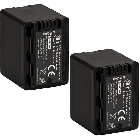 BM Premium 2 VW-VBT380 Batteries for Panasonic HC-V380 V510 HC-V520 HC-V550 HC-V710 HC-V720 HC-V750 HC-V770 HC-VX870 HC-VX981 HCW580 HCW850 HC-WXF991