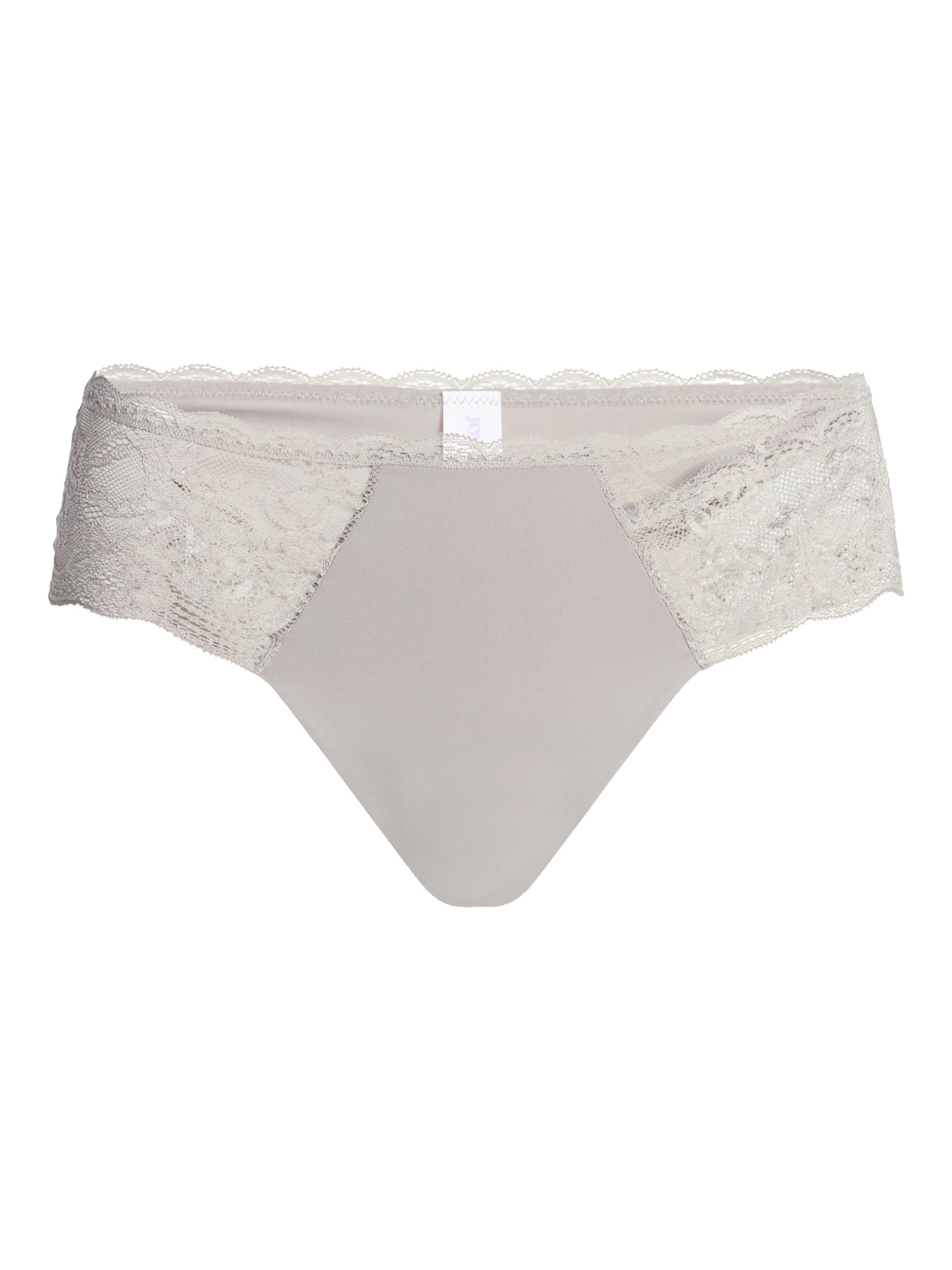 Joyspun Women's Microfiber and Lace Hipster Panties, 3-pack, Sizes to 3XL