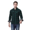 thumbnail image 3 of Damipow Men's Flannel Shirts Plaid Long Sleeve Button Down Shirt,Sizes S-2XL,Mens Shirts, 3 of 6
