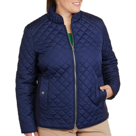 Women's Plus-Size Quilted Jacket - Walmart.com
