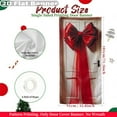 thumbnail image 2 of 2D Flat 1pc Red Door Bowknot Pattern Printing Door Banner, 35.8x71.3inch Door Cover, Elegant Red Bow Party Photobooth Props, Ideal For Christmas, Weddings, Christmas, Valentine's Day, 2 of 7