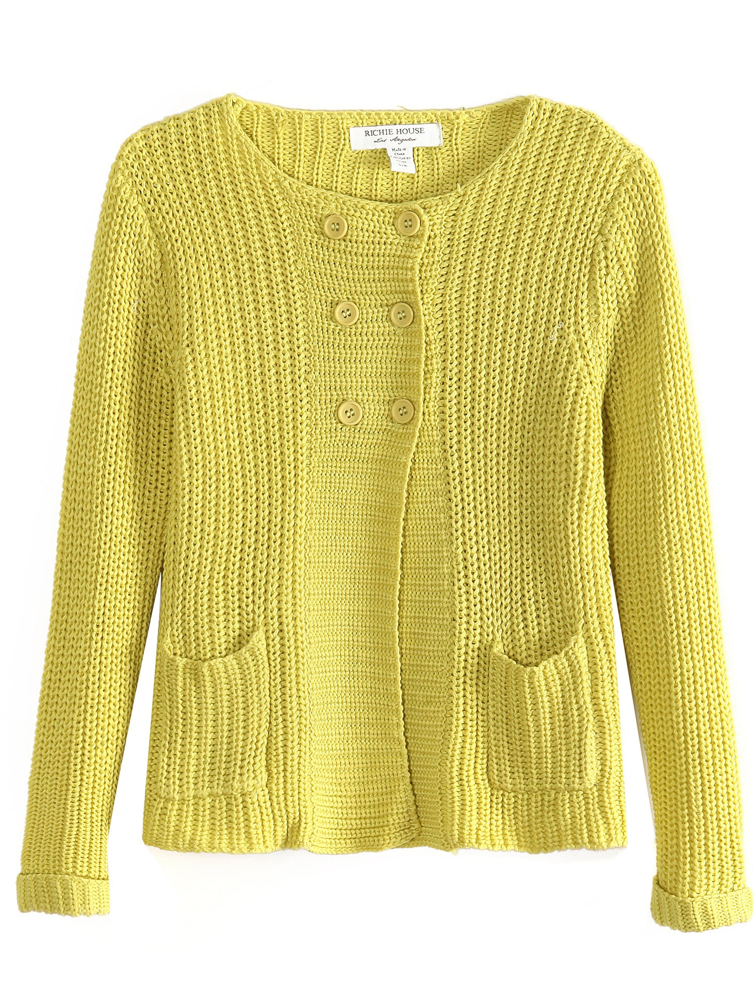 Richie House Girls' Double Row Buttons Cardigan Sweater RH0773-A-3/4 ...