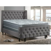 WAYTON, 10? Medium Plush Innerspring Eurotop Mattress and 4" Split Wood Box Spring, No Assembly Required, 75" x 44" (Not Standard Size)