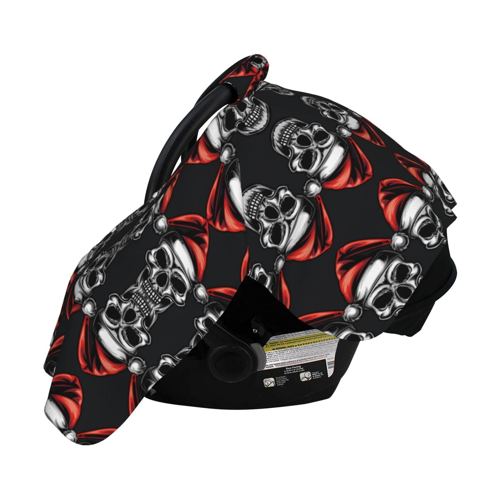 Naloa Skull santa hat Baby Car Seat Cover, Breathable Baby Carrier Cover, Multiuse Baby Carrier Cover & Nursing Breastfeeding Cover