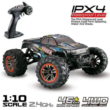Hosim Large 1:10 Scale High Speed 46km/h 4WD 2.4Ghz Remote Control Truck 9125, Radio Controlled Off-Road RC Car Electronic Monster Truck R/C RTR Hobby Grade Cross-Country Car
