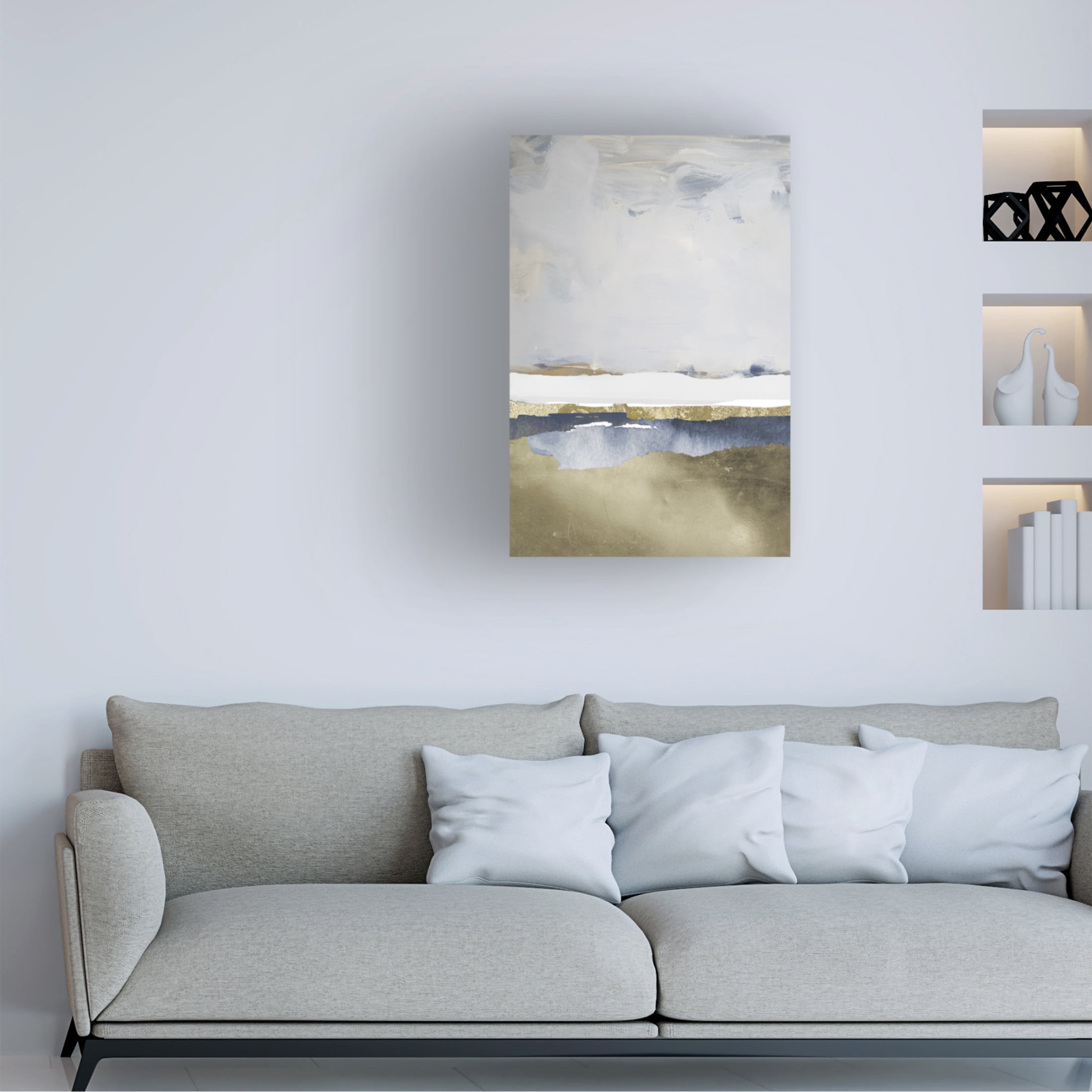 Canvas Wall Art - Sasha 'Little Lake' Wall Art for Living Room, Bedroom, or Office Décor by Trademark Fine Art - 12 x 19 Inches