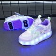 thumbnail image 4 of Kids LED Roller Skate Shoes with Wheel Light up Roller Shoes Kids Skates Sneakers Gift for Girls Boys Children, 4 of 23