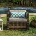 thumbnail image 2 of VENTOPYR Outdoor Furniture Brown Wicker Single Chair W Cushions,Pillow, 2 of 5