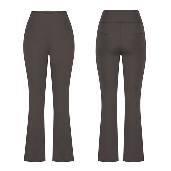 Yotami Women's High Waisted Yoga Pants Plus Size Flare Leggings with Pocket Tummy Control Pant