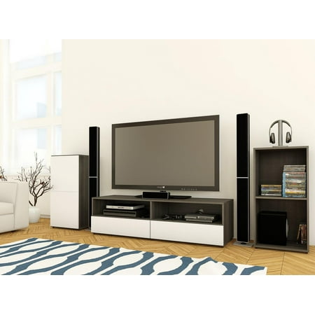 Allure Entertainment Kit with 60” TV Stand with 2 Open Shelves, Open Storage Unit, & 1-Door Storage Unit Allure Entertainment Kit with 60” TV Stand with 2 Open Shelves, Open Storage Unit, & 1-Door Storage Unit