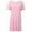 Pink, variant on WBQ Womens Short Sleeve Sleepshirt Soft Nightdress Comfy Nightgown With Removable Chest Pads