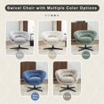 thumbnail image 6 of UHOMEPRO Swivel Accent Chair, Chenille Upholstered 360°Swivel Armchair, Reading Club Chair with Removable Cushion, Metal Base, Living Room Bedroom, Reading Corner, Blue, 6 of 7