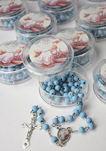 24-New Baptism Party Favors Rosaries Cross Scented White Recuerdos De Bautizo