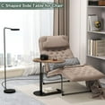 thumbnail image 7 of Hurber C Shaped Side Table, Adjustable Height 360°Swivel Tea Table, Vintage Color, 7 of 7