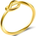 thumbnail image 2 of Size 3-13 Stainless Steel Simple Love Knot Celtic Promise Anniversary Statement Ring, 2 of 2