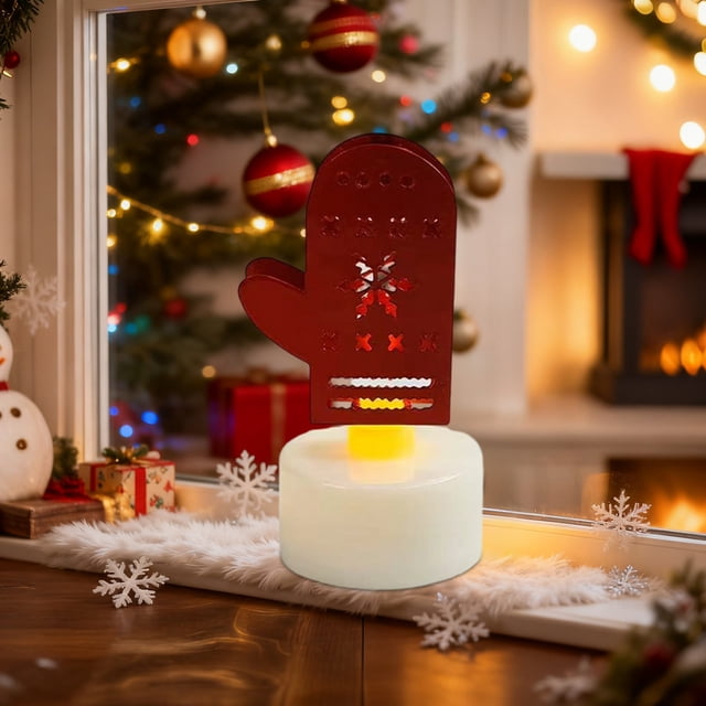 Velas electrónicas LED | Decoración navideña con Papá Noel y muñeco de nieve | Adorno navideño de noche | Juego de 2