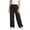 Black, variant on Miqool Girls Wide Leg Cargo Pants Elastic Waist Loose Fit Casual Lightweight Palazzo Pants with Multi Pockets for 5-16 Years