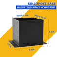 thumbnail image 2 of 6x6 Post Base 6 PCS Post Brackets Inner Size 5.7"x5.7" Heavy Thick Steel Black Powder Coated Post Anchor for Deck Handrail Railing Fence Plate Pergola Support, 2 of 5
