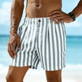 thumbnail image 6 of BVnarty Men's Striped Relaxed Fit Swim Trunks with Compression Liner Quick Dry Board Shorts Beach Shorts with Pockets Green L, 6 of 7