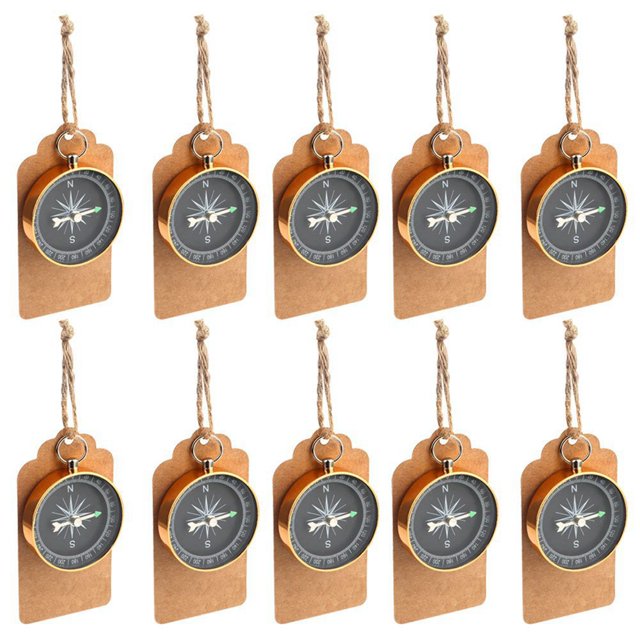 20PCS Compass Gift Tag Decorative Hanging Label Compass Pendant for Wedding