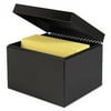 Index Card File With Follow Block, Holds 900 6 X 9 Cards, 9.06 X 8.5 X 7, Steel, Black