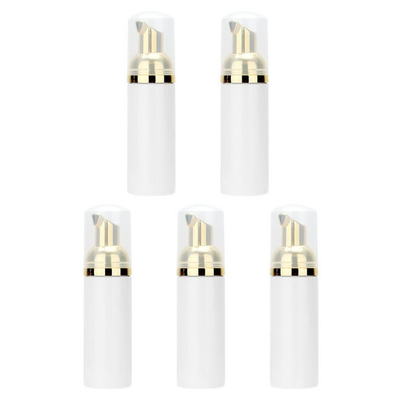 LOLIPPYY Set of 5 Empty 60ml Travel Foaming Dispenser Bottles for Soap and Shampoo
