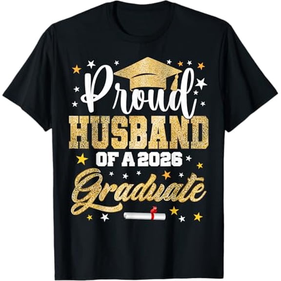 Brythos Proud Husband of a 2026 Graduate Awesome Family College Graduation T-Shirt