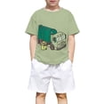 thumbnail image 4 of Huowey Boys Toddler Funny Graphic Tee Top Short Sleeve Lightweight Crewneck Cute Cartoon Print Loose Fit Everyday Tees Comfortable Fit Summer Base T Shirts Sofr Kids Clothes,6-7 Years, 4 of 4