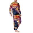 thumbnail image 2 of Sikiie Colorful Gecko Jungle Art Mens Pajama Set, Soft Warm Long Sleeve Sleepwear, Cozy Button-Down Pjs for Men-Large, 2 of 7