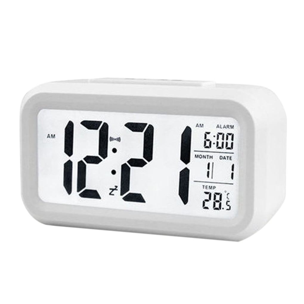 Digital LED Display Backlight Alarmclock Snooze Office Table Clock Calendar 