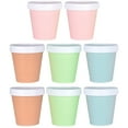 thumbnail image 1 of KAKOWELY 8 vasos para helado con tapa, vasos para sopa, recipientes para helado, frascos de 200 ml, 1 of 5