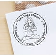 thumbnail image 1 of Meditation Custom Rubber Stamps Personalized Self Ink Round Yoga Stamp Gift Idea, 1 of 1