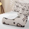 thumbnail image 4 of Manfei Cheetah Print Bow Twin Quilt Set For Girl,Chic Leopard Pattern Twin Coverlet Set For Kids,2-Piece, 4 of 7