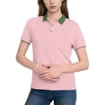 thumbnail image 2 of Kukoosong Women's Color Block Polo Shirts Short Sleeve Notch Neck Lapel for Summer Tennis and Sports, and Sporty Polos for Women, 2 of 7