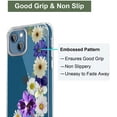 thumbnail image 4 of Case Compatible with iPhone 13 Case Clear with Design Embossed Pattern Soft TPU Bumper Slim Protective 6.1 Inch (Flower Blossom), 4 of 7