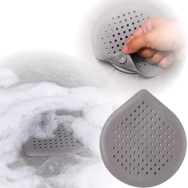 Strainer Filter Pad Non- Reusable Hair Catcher for Bathroom and Tub Universal Drain Protector Silicone Screen