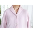 thumbnail image 7 of Loungees Pink Drop Needle Coral Fleece Shawl Collar Button Front Bed Jacket - 3X, 7 of 7