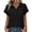 *Black, variant on ClodeEU Womens Short Sleeve Button Down Collared Shirts ,Casual Lightweight Tops Blouses Black,Womens Plus XXL