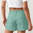 thumbnail image 6 of hoksml Classic Chino Shorts for Women - Mid Rise, Button Closure with Multi-Pockets, 6 of 9