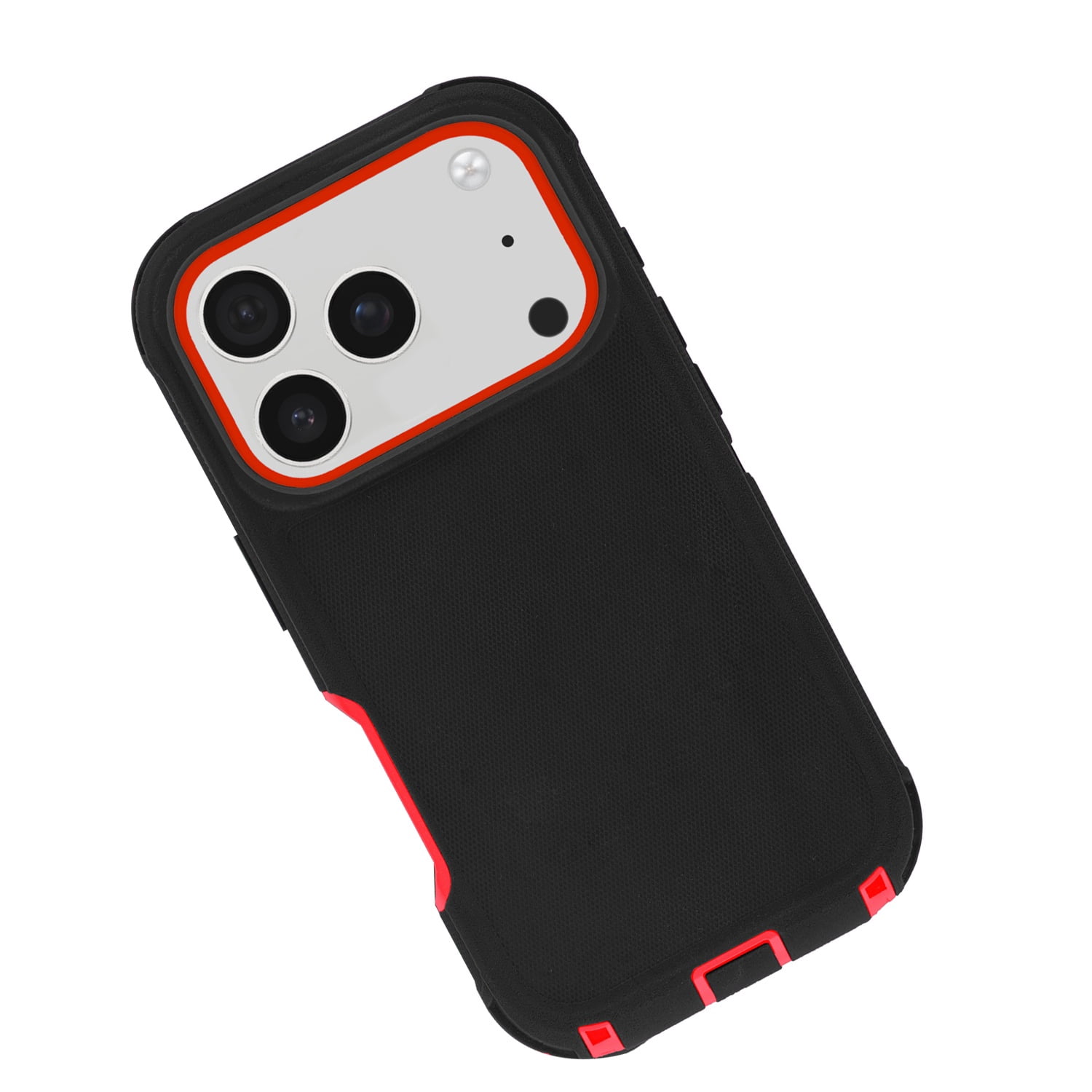 Reinforced Protective Case for iPhone 17 Pro Max - Black and Red