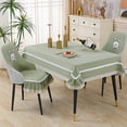 thumbnail image 4 of Advancent Cojín de silla con funda europea plisada de conejo, cojín de asiento curvo grueso con respaldo integrado Cubiertas para muebles de jardín azul, 4 of 6