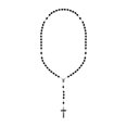 thumbnail image 2 of JC Walsh & Sons Irish Black Round Wooden Rosary Beads & Catholic Cross Necklace Sacred Religious Accessories, 2 of 3