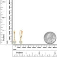 thumbnail image 4 of Gem Stone King 14K Yellow Gold White Moissanite Drop Dangle Leverback Earrings for Women (0.84 Cttw, Heart Shape 5MM), 4 of 5